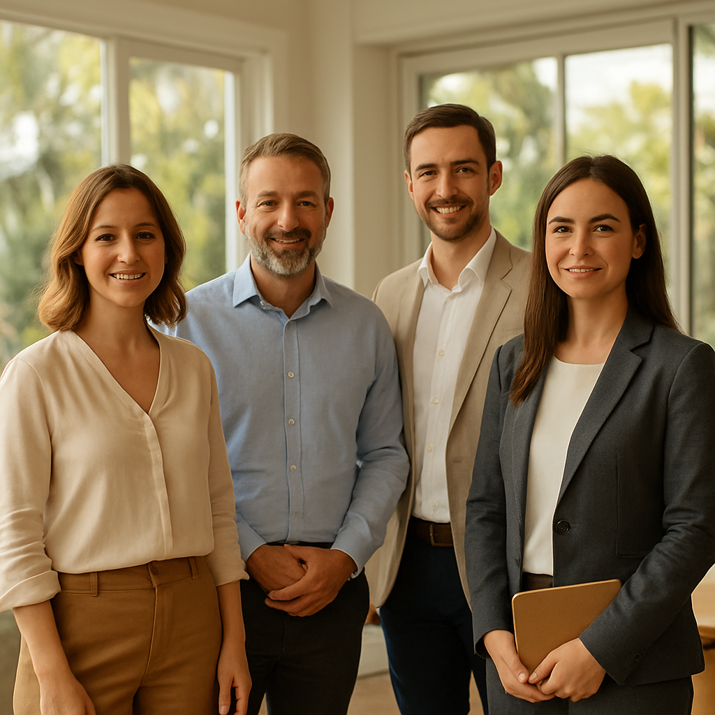The RentalCo team together in their Townsville office.